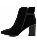 Botine dama din piele intoarsa negre - 2320