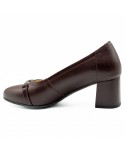 Pantofi dama Anna Viotti din piele naturala D 1188 bordo