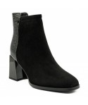 Botine dama din piele intoarsa negre - 3529