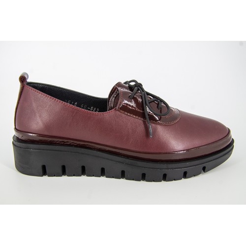 Pantofi  dama ANNA VIOTTI Bordo din piele naturala D3018